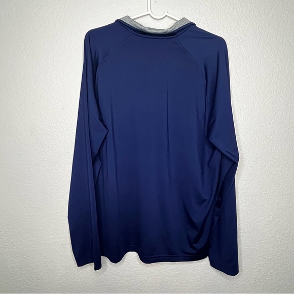 Lands' End Navy Blue Quarter-Zip Pullover Thin Material Size Large 42-44 - Picture 8 of 14